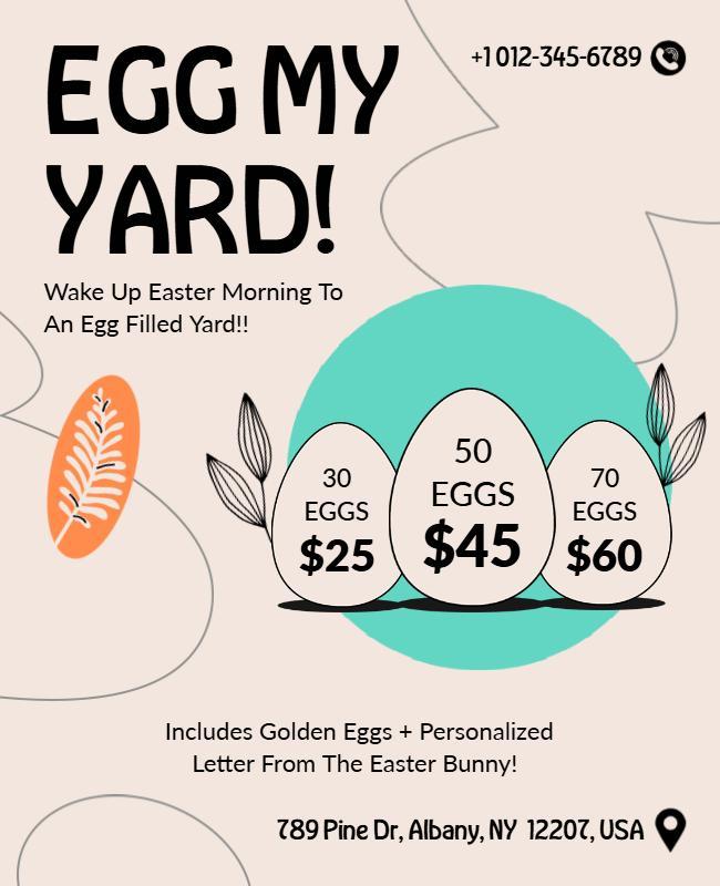 Egg My Yard Easter Event Promotional Flyer Template