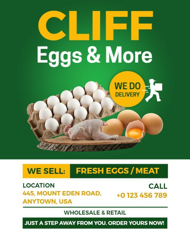 Eggs and Meat Wholesale Delivery Flyer Template