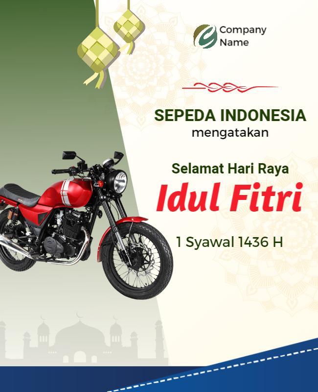 Eid Celebration Motorcycle Promotion Flyer Template