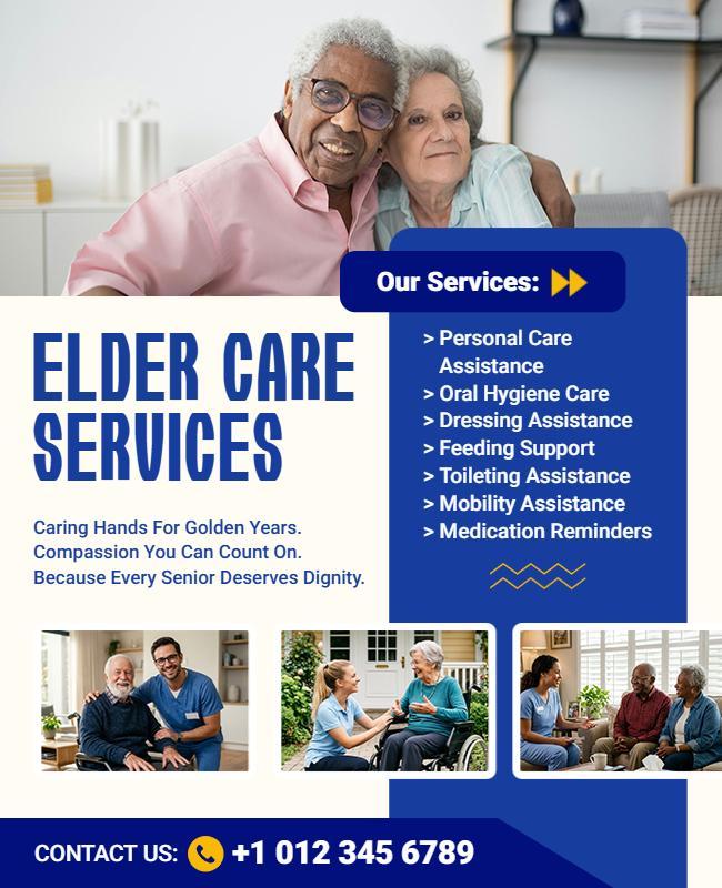 Elder Care Services Flyer Template