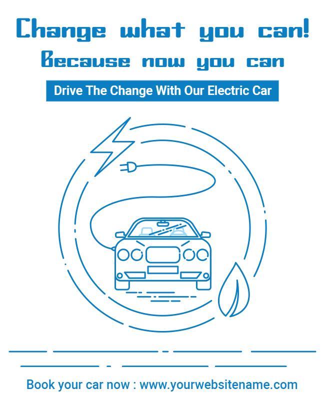 Electric Car Promotion Flyer Template