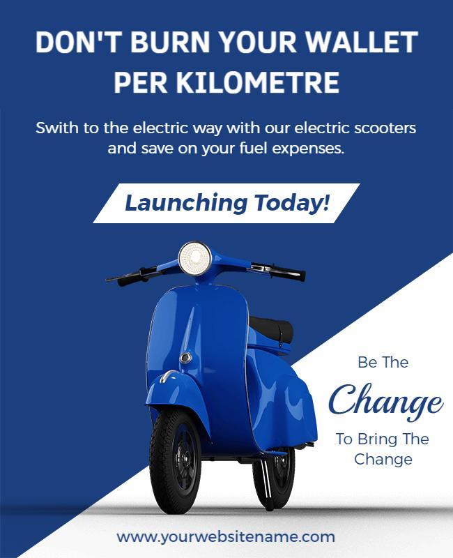 Electric Scooter Launch Promotion Flyer Template