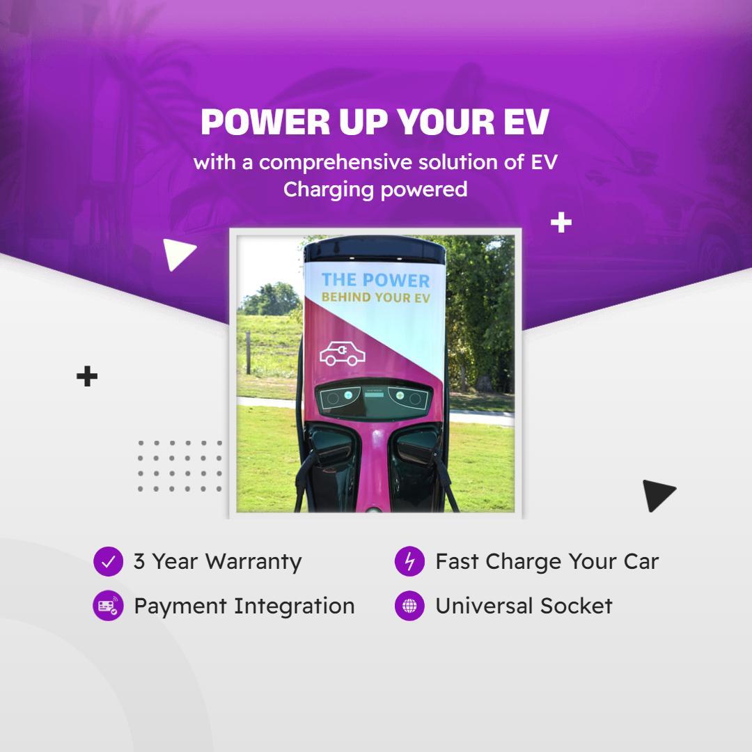 Electric Vehicle Charging Station Advertisement Instagram Flyer Template