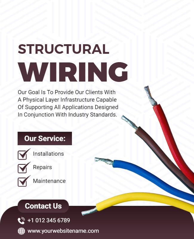 Electrical Structural Wiring Services Flyer Template