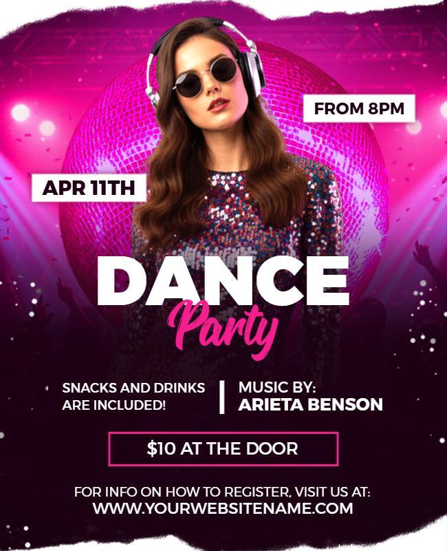 Electrifying Dance Party Event Flyer Template