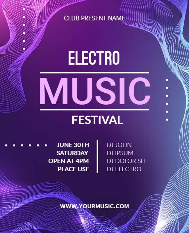 Electro Music Festival Event Flyer Template