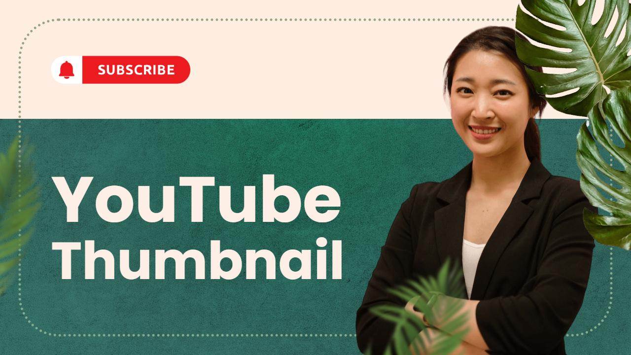 Elegant Abstract Green Background YouTube Thumbnail Template