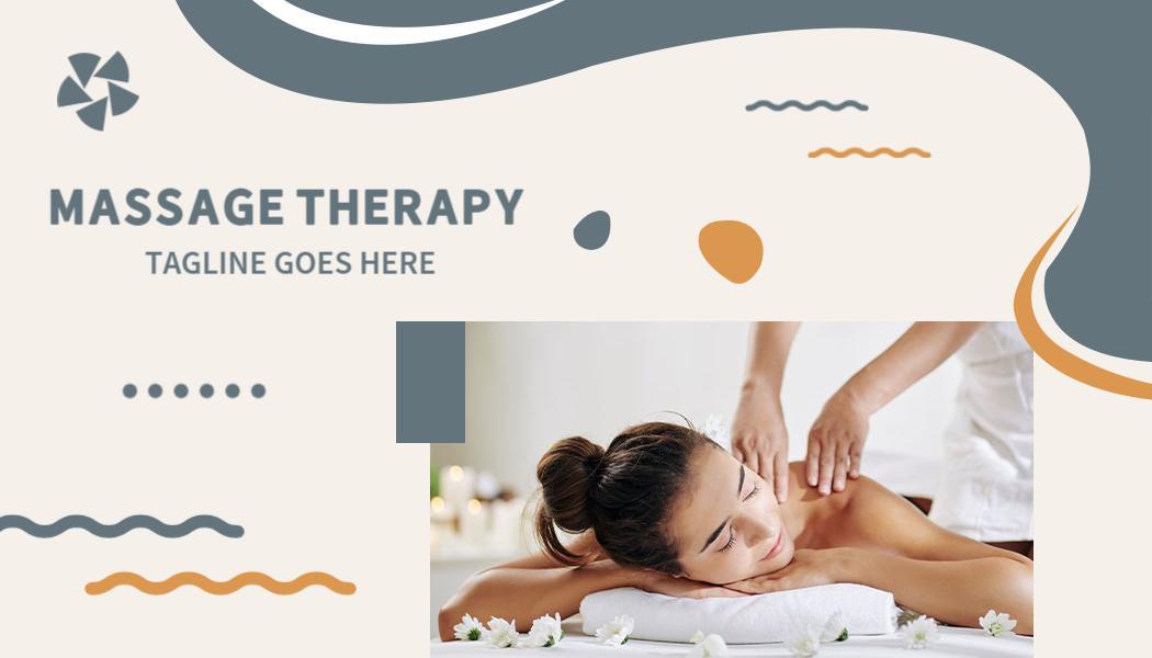 Elegant Abstract Light Massage Therapist Business Card Template