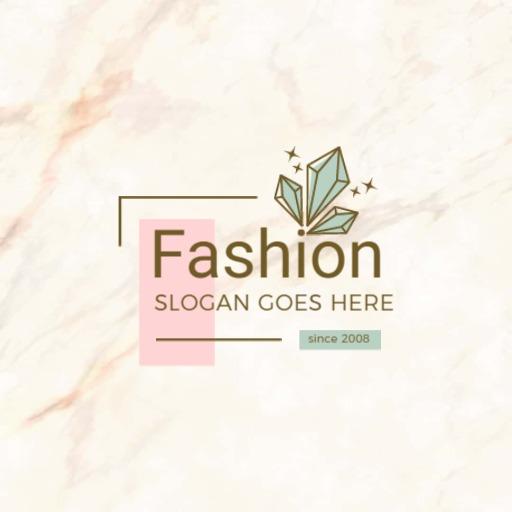 Elegant and Chic Green Crystal Design Highlighting Fashion Logo Template