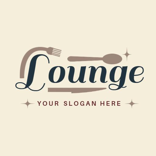 Elegant and Cozy Dining Experience at the Lounge Logo Template