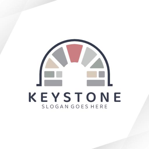 Elegant Architectural Design Featuring Keystone Structure Logo Template