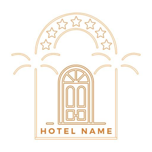 Elegant Archway and Starry Design for Luxurious Hotel Logo Template