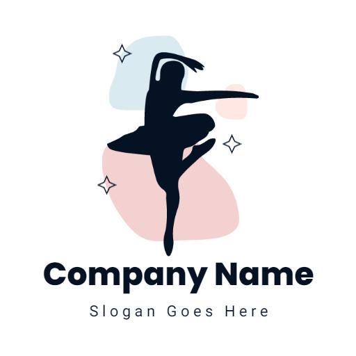 Elegant Ballet Dancer Silhouette Capturing Dance Art Logo Template