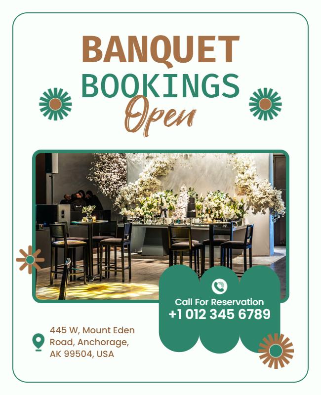 Elegant Banquet Reservation Promotion Flyer Template