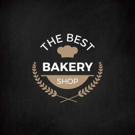 Elegant Black and Beige Design for Your Bakery Logo Template