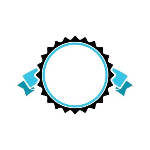 Elegant Black and Blue Award Design Featuring Blank Circle Logo Template