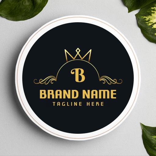 Elegant Black and Gold Design for Your Mockup Logo Template