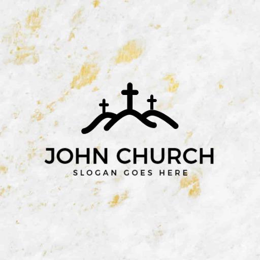 Elegant Black and Gold Design Symbolizing Faith and Community Logo Template