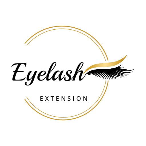 Elegant Black and Gold Eyelash Extension Logo Template