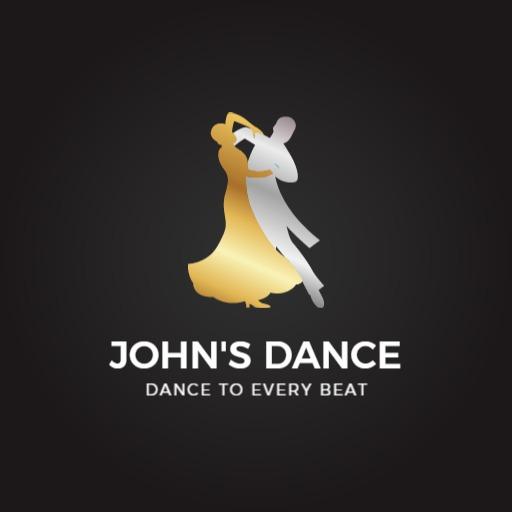 Elegant Black and Gold Partnership Embodying Dance Logo Template