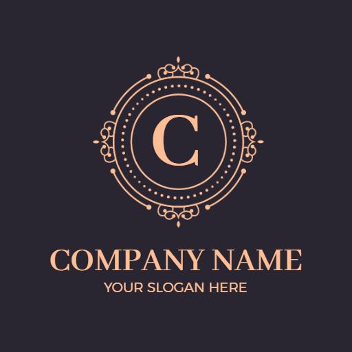 Elegant Black and Rose Gold Design for Royal Branding Logo Template