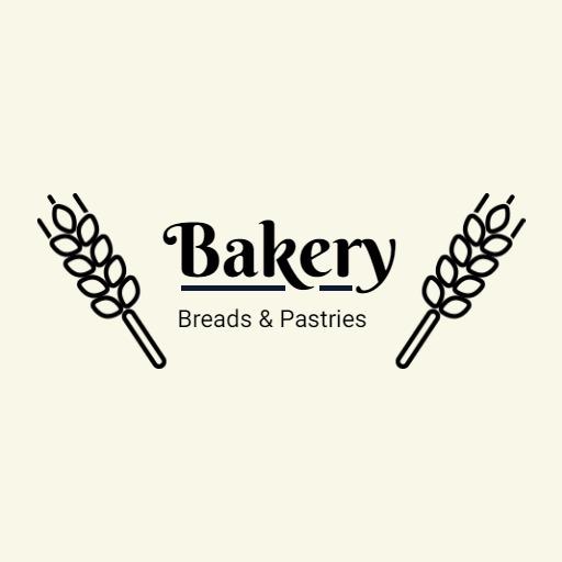 Elegant Black and White Bakery with Breads and Pastries Logo Template