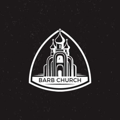 Elegant Black and White Church Structure Design Logo Template