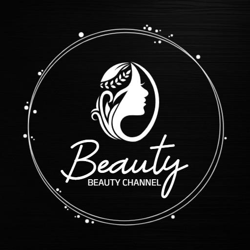 Elegant Black and White Design for Beauty YouTube Channel Logo Template
