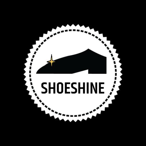 Elegant Black and White Design Showcasing Shoeshine Logo Template