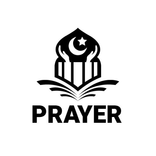 Elegant Black and White Design Symbolizing Spiritual Prayer Logo Template