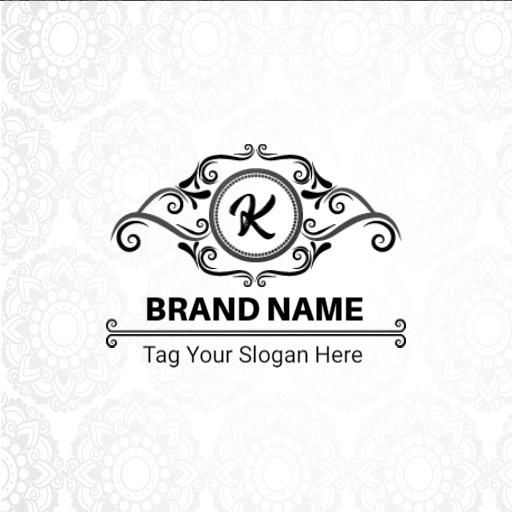 Elegant Black and White Royal Branding with Vintage Style Logo Template