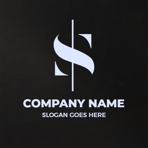 Elegant Black and White S Letter Design for Branding Logo Template