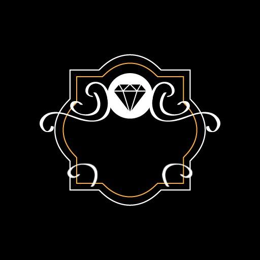Elegant Black and White Swirls Framing a Classic Logo Template