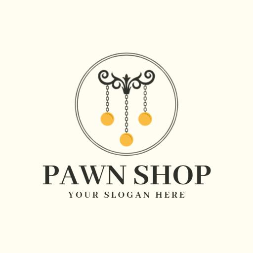 Elegant Black and Yellow Design for Pawn Shop Logo Template