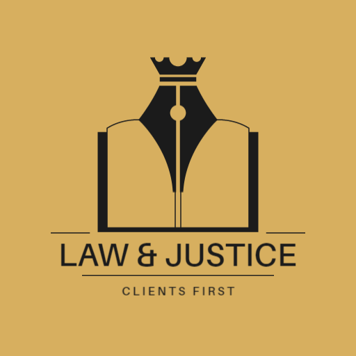 Elegant Black and Yellow Law Firm Logo Representing Justice Logo Template