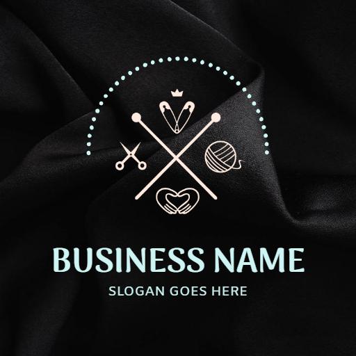 Elegant Black Fabric Featuring Creative Handicraft Logo Template