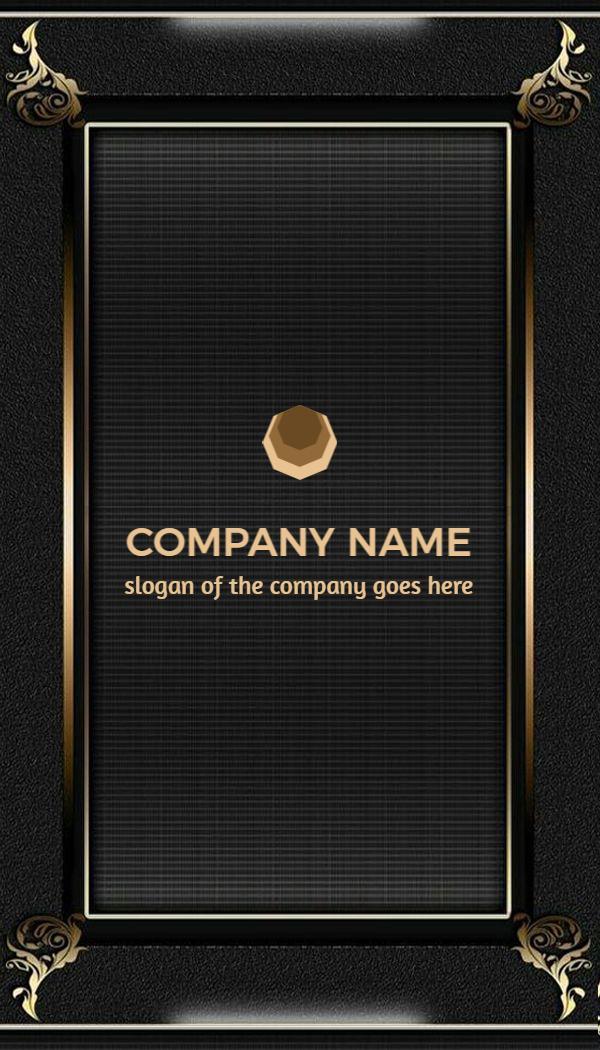 Elegant Black Gold Luxury Business Card Template