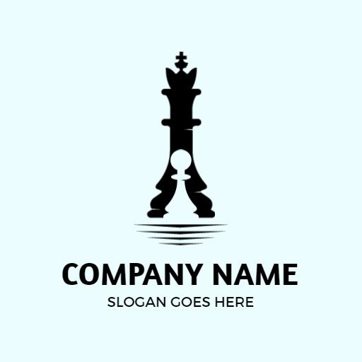 Elegant Black King Chess Piece Symbolizing Strategy Chess Logo Template
