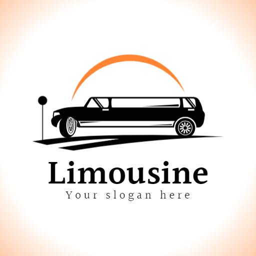 Elegant Black Limousine Highlighting Luxury Travel Experience Logo Template