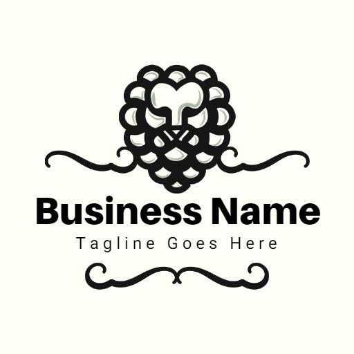Elegant Black Lion Head Design Symbolizing Power Logo Template