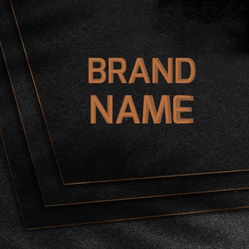 Elegant Black Mockup Displaying Your Brand Identity Logo Template