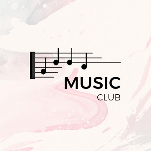 Elegant Black Musical Notes Design for Music Club Logo Template