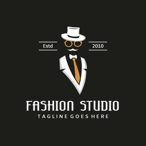 Elegant Black Suit Design for Modern Fashion Logo Template