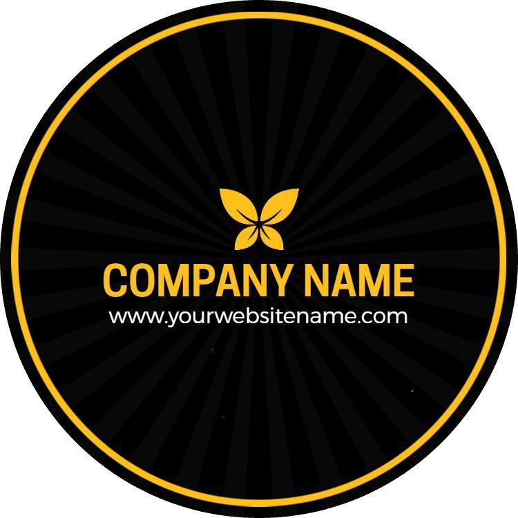 Elegant Black Yellow Event Planner Business Card Template