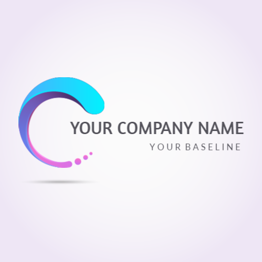 Elegant Blue and Pink Company Logo Representing Modern Branding Logo Template