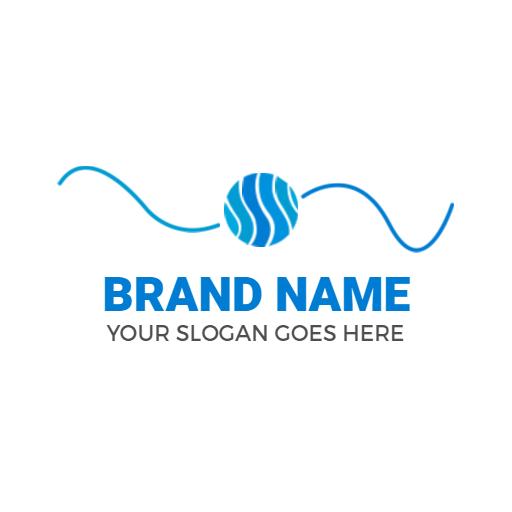 Elegant Blue Bead Design Representing Creative Crafts Logo Template