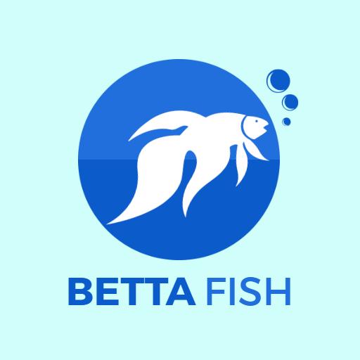 Elegant Blue Betta Fish Design Ideal for Aquatic Logo Template