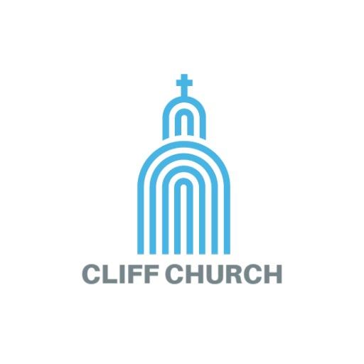Elegant Blue Church Design Featuring Contemporary Architecture Logo Template