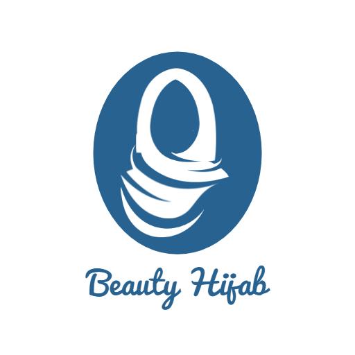 Elegant Blue Design Showcasing Beauty Hijab Styles Logo Template
