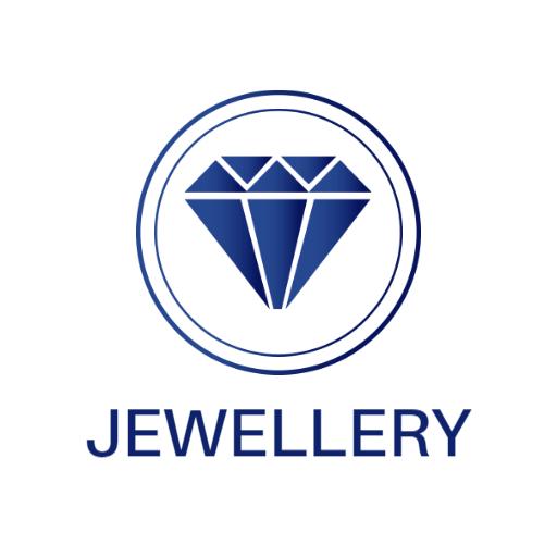 Elegant Blue Diamond Design Representing Luxury Jewelry Logo Template